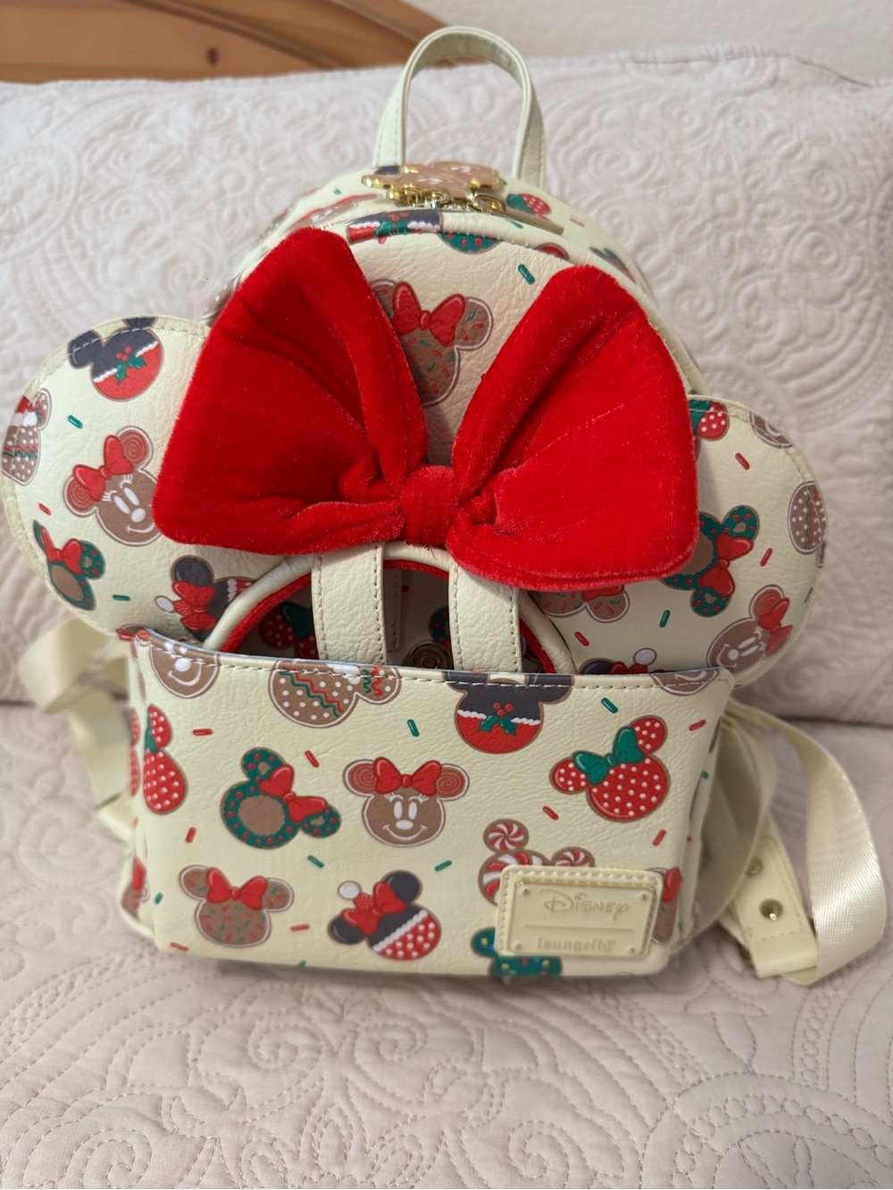 Disney Lounge Christmas Mickey Mouse Backpack with ears